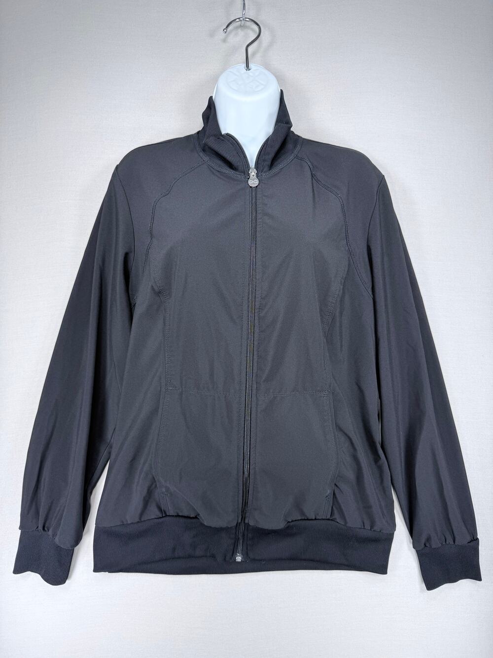 Cherokee Infinity Black Zip Front Scrub Jacket Warm Up Jacket Medium